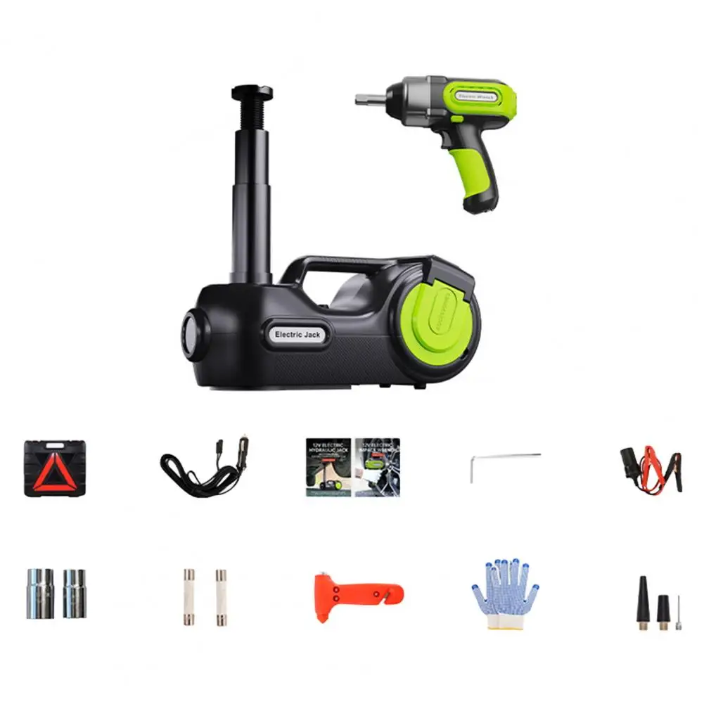Electric Hydraulic Jack, Portable Car Emergency Tool Kit With Window-Breaking Hammer, Multi-function Emergency Escape Tools