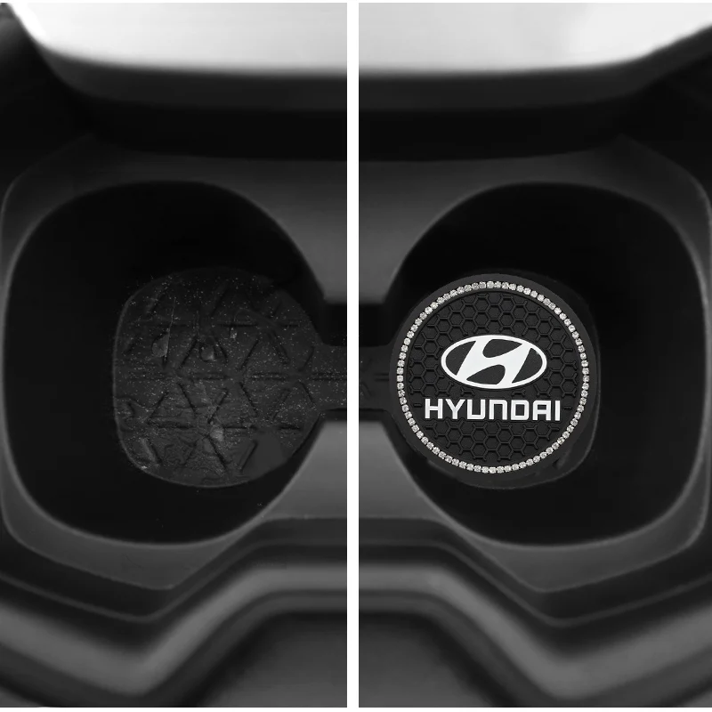 2 قطعة كأس السيارة حصيرة السيارات كأس فتحة عدم الانزلاق كوستر لشركة هيونداي جينيسيس N-LINE I10 I20 I30 I40 IX20 IX35 كونا جيتز فيلوستر توكسون