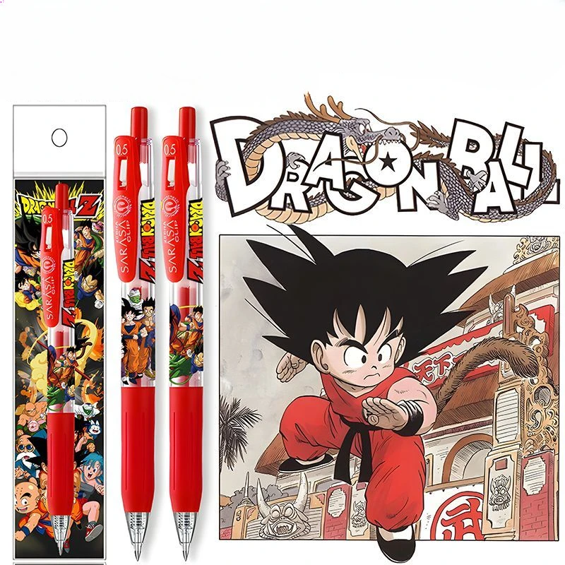Dragon Ball Penna gel rossa Creativa Ins Cartone animato di alto valore Simpatico stampa fai-da-te Penna rossa liscia Studente Insegnante Apprendimento Forniture per ufficio