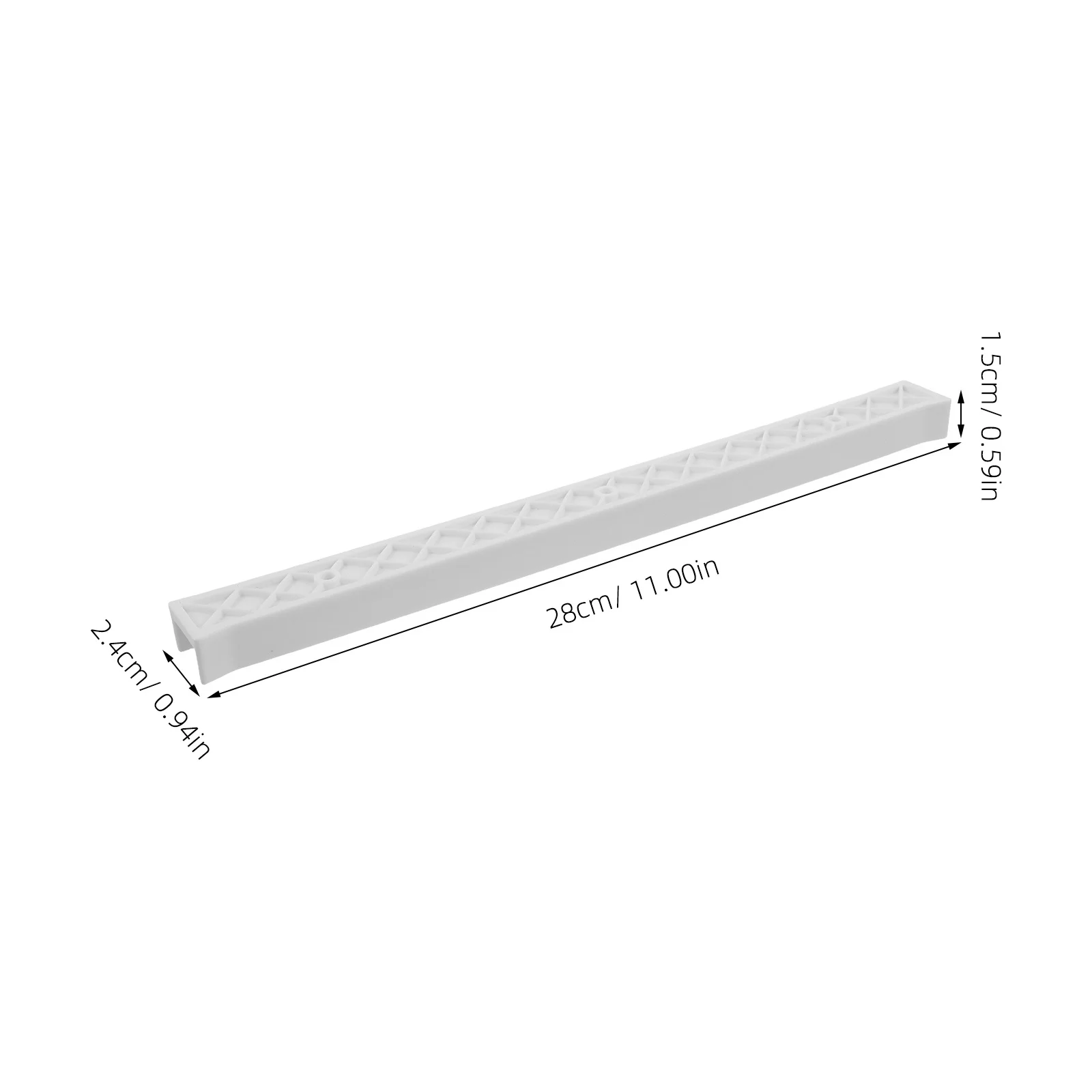 1 par de guías de cajón de plástico para gabinete, guías de cajón blancas, organizador de almacenamiento de 28cm para el hogar, juego de rieles de repuesto DIY