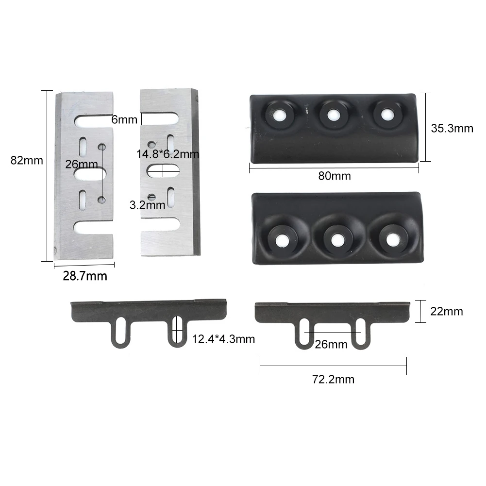 

Accessories Blades Electric Planer Blades Fittings For 1900B Electric Planer For Cutting Wood Silver Steel 6Pcs/Set