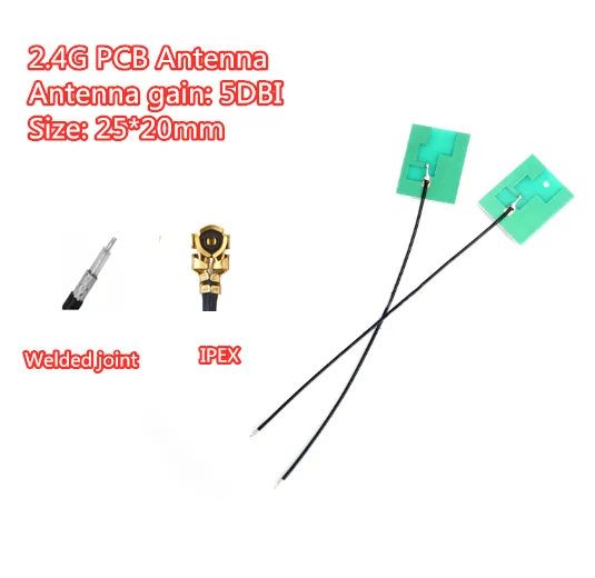 

2pcs2.4G high gain Bluetooth antenna 6dbi WiFi omnidirectional patch antenna Built-in PCB antenna IPEX interface
