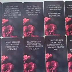 Dark Confessions Oracle Cards Twin Flame Oracle Cards Love Keywords, Messages Deck, Dark Shadow 50 Pcs Cards 10.3*6cm