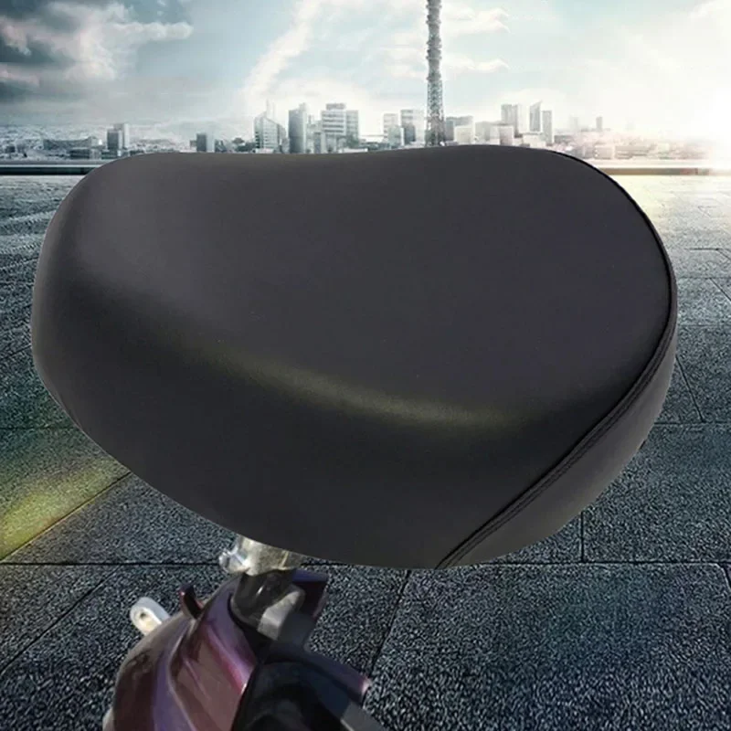 1pc Widen Comfy Electric Bicycle Sports Saddle Seat Pad Cushion Dual-Spring E-Scooter Vehicle Bike Saddle Seat Tube Accessories