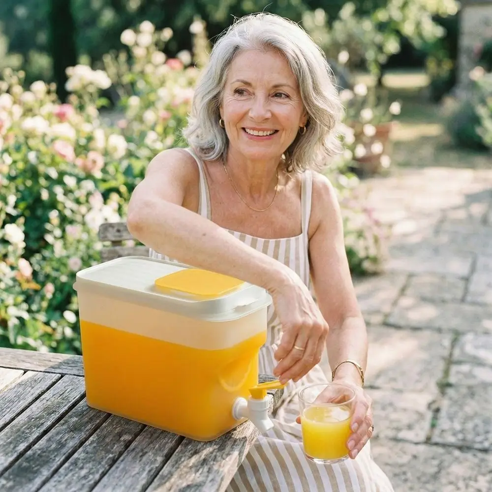 

4L Cold Water Kettle Leak-Proof With Faucet Refrigerator Water Jug Plastic Heat-Resistant Juice Pitcher Chilled Water