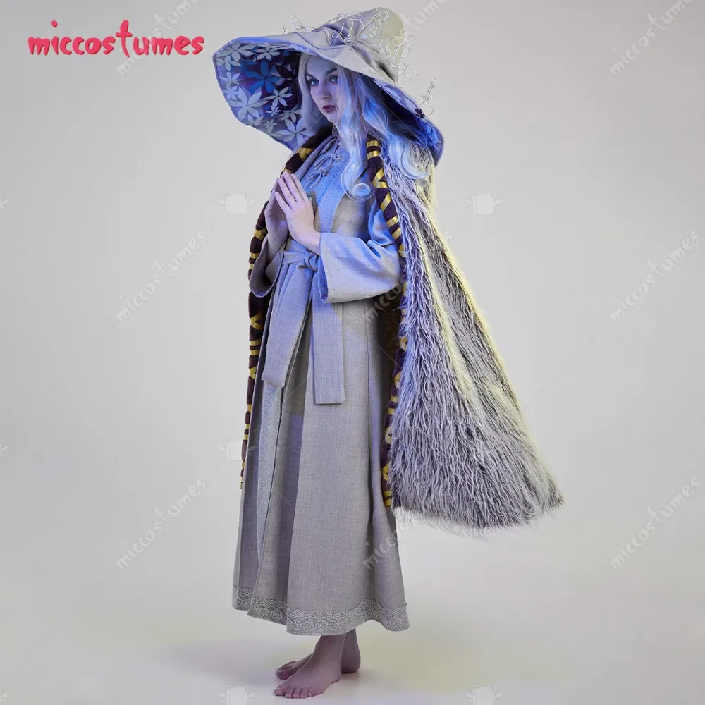 Women’s Witch Cosplay Costume Long Dress Cloak and Witch Hat Set