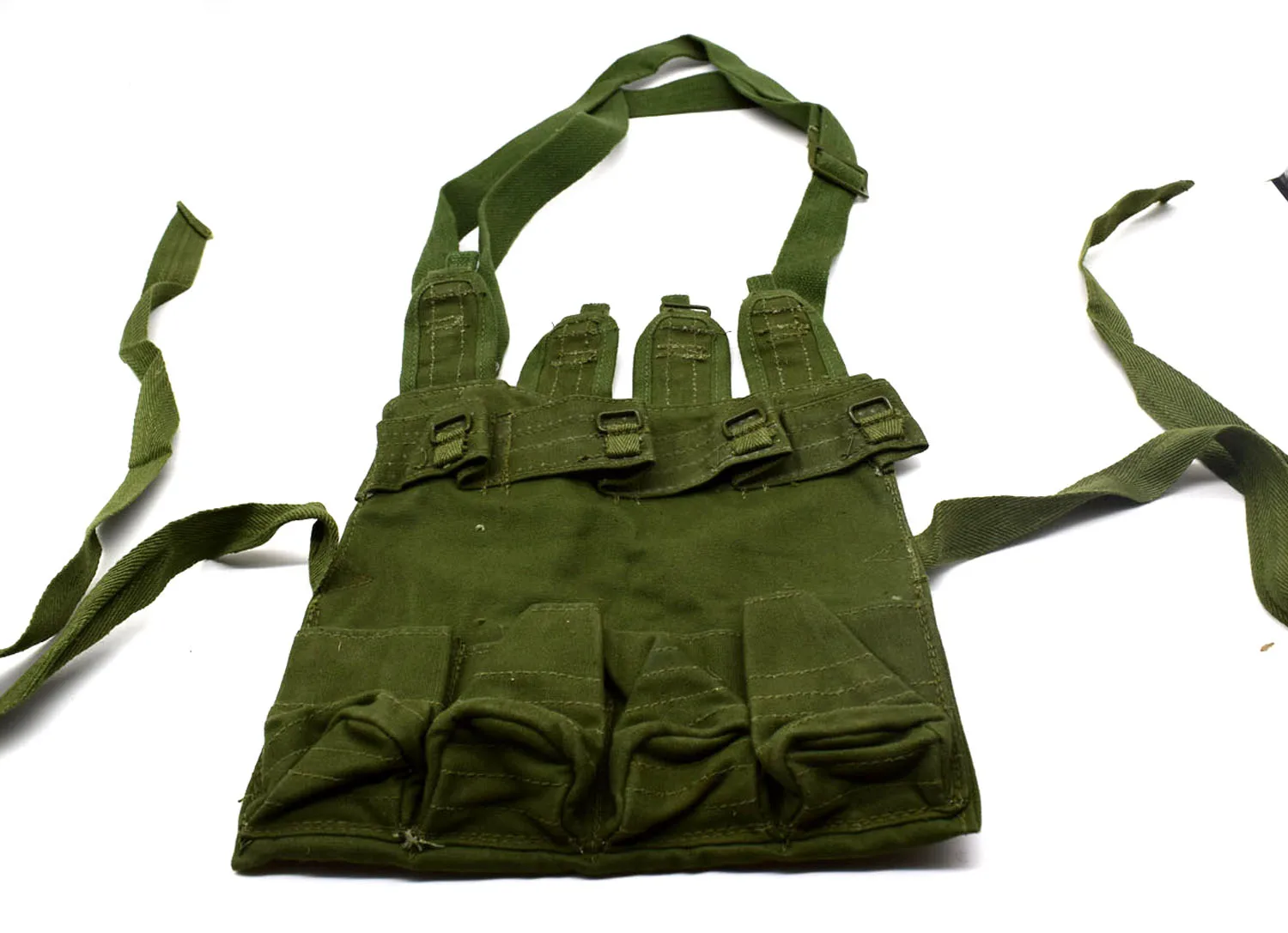 

Surplus Vietnam War Canvas pouch AMMO chest-rig bandolier pouch