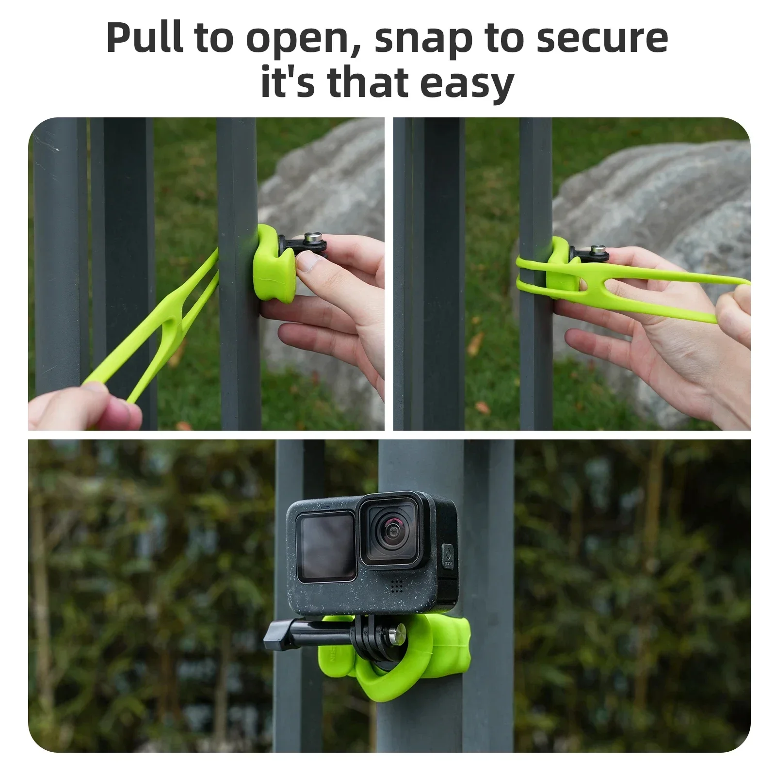 TELESIN دعامة مرنة صغيرة قابلة للتعديل من السيليكون لـ Gopro Hero 13 12 11 10 9 8 MAX DJI OSMO Action 5 4 3 Insta360 X4 X3