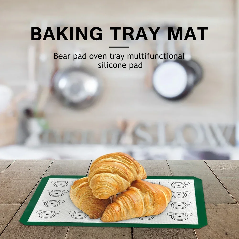 Nonstick Silicone Macaron Pad Heat Resistant Baking Mat Oven Sheet Liner Glass Fiber Rolling Dough Mat Cookie Pastry Accessories