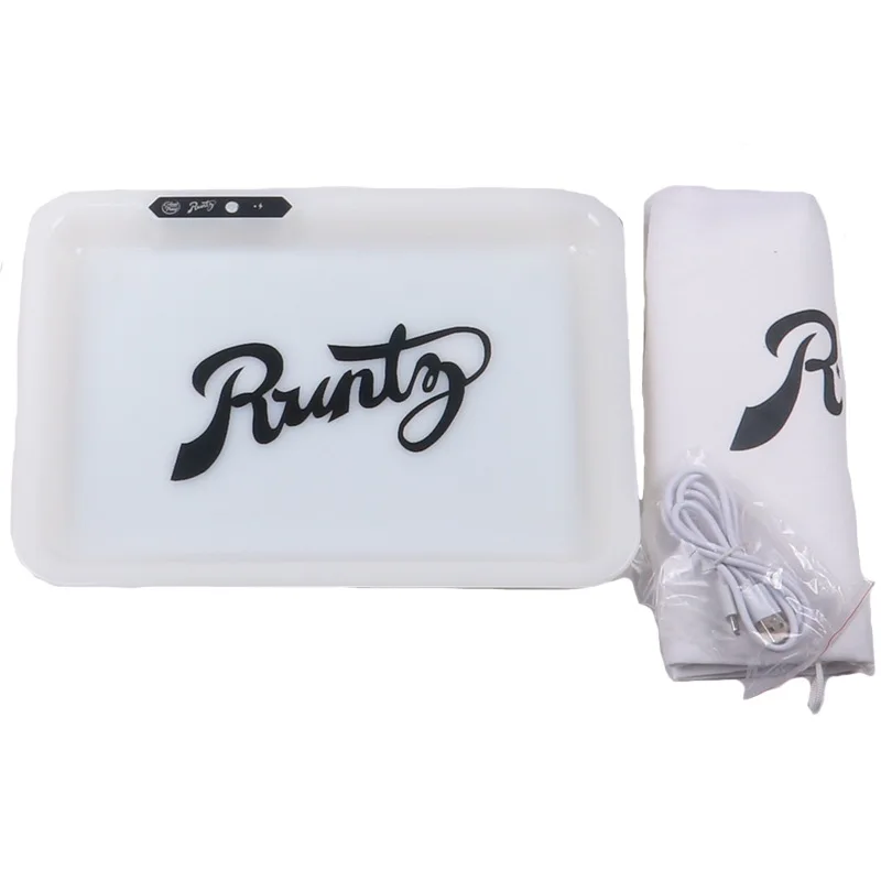 LED Rolling Tray for smoking Runty Manual Control Lighting Changes Glow Tray Tobacco Tray Box Smoking Accessories USB charging