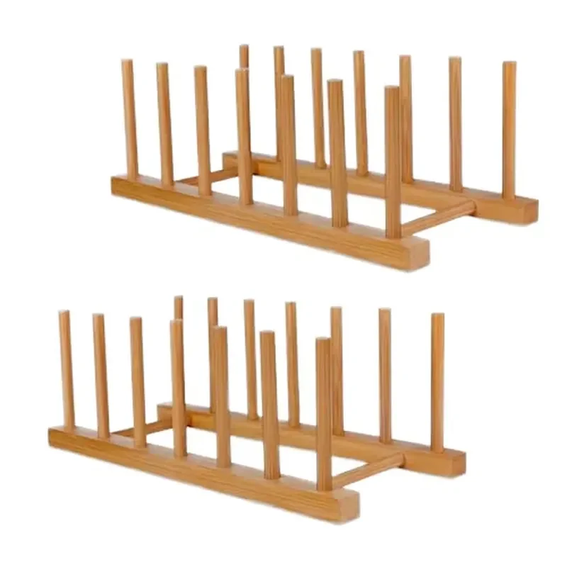 for Bamboo Vertical Dish Rack and Plate Rack Kitchen Storage Rack  Serving Dishes