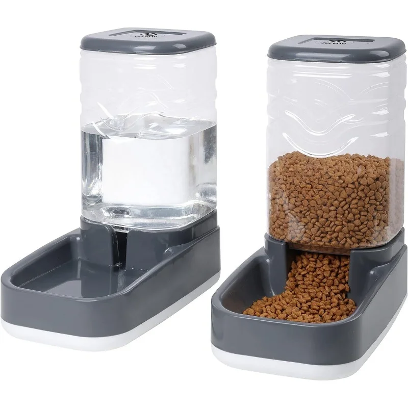 High Quality Automatic Pet Feeder and Water Dispenser Set Dog Gravity Food and Dispenser Set with Bowl