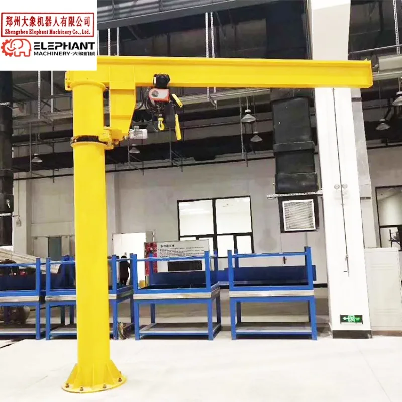 Customized 3 Ton Rotating Arm Crane Post Floor Mounted Jib Crane For Sale