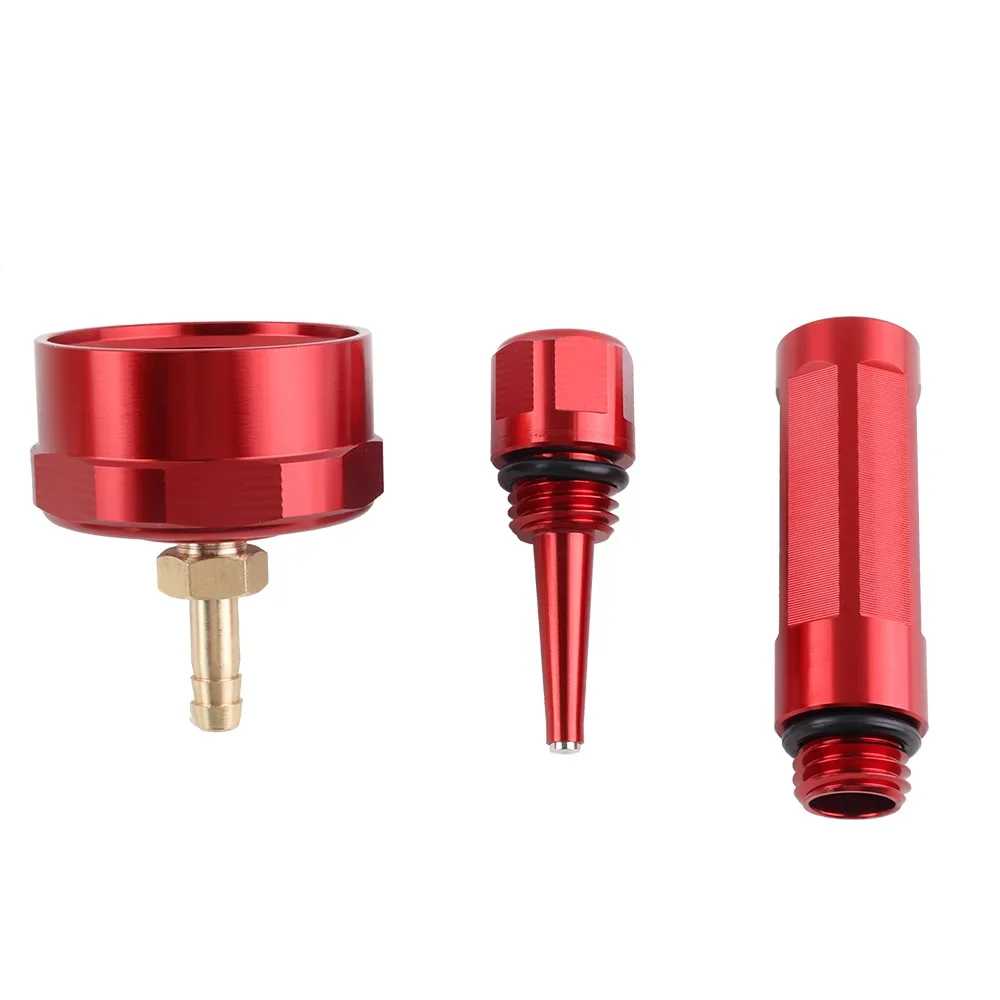 Aluminum Extended Run Brass Hose Fitting Magnetic Dipstick Extended Gas Cap Oil Funnel For Honda Generator EU2000i 1000i