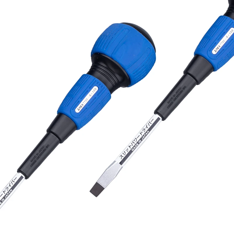 ANEX Ball Grip Driver Screwdrivers Cross PH2 Flat Slotted 5.5/6.0mm with Magnetism Made in Japan