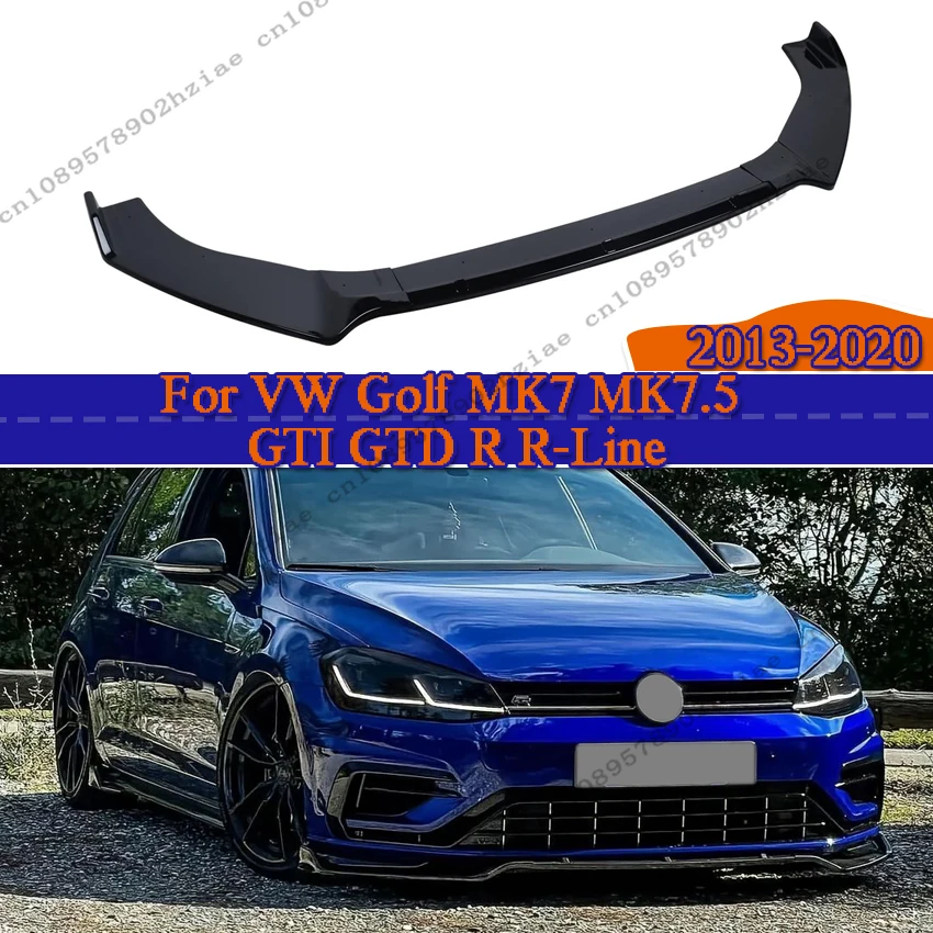 

Appearance Upgrade Bumper Splitter For VW Golf MK7 MK7.5 GTI GTD R R-Line 2013-2020 Car Bumper Lip Diffuser Spoiler Guard Cover