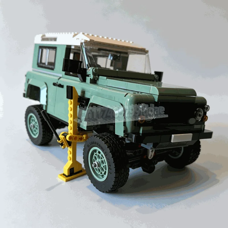 2388PCS Green Off Road Utility Vehicle Building Blocks Suspension Upgrade Model DIY Assembly Creative Collection Display Gifts
