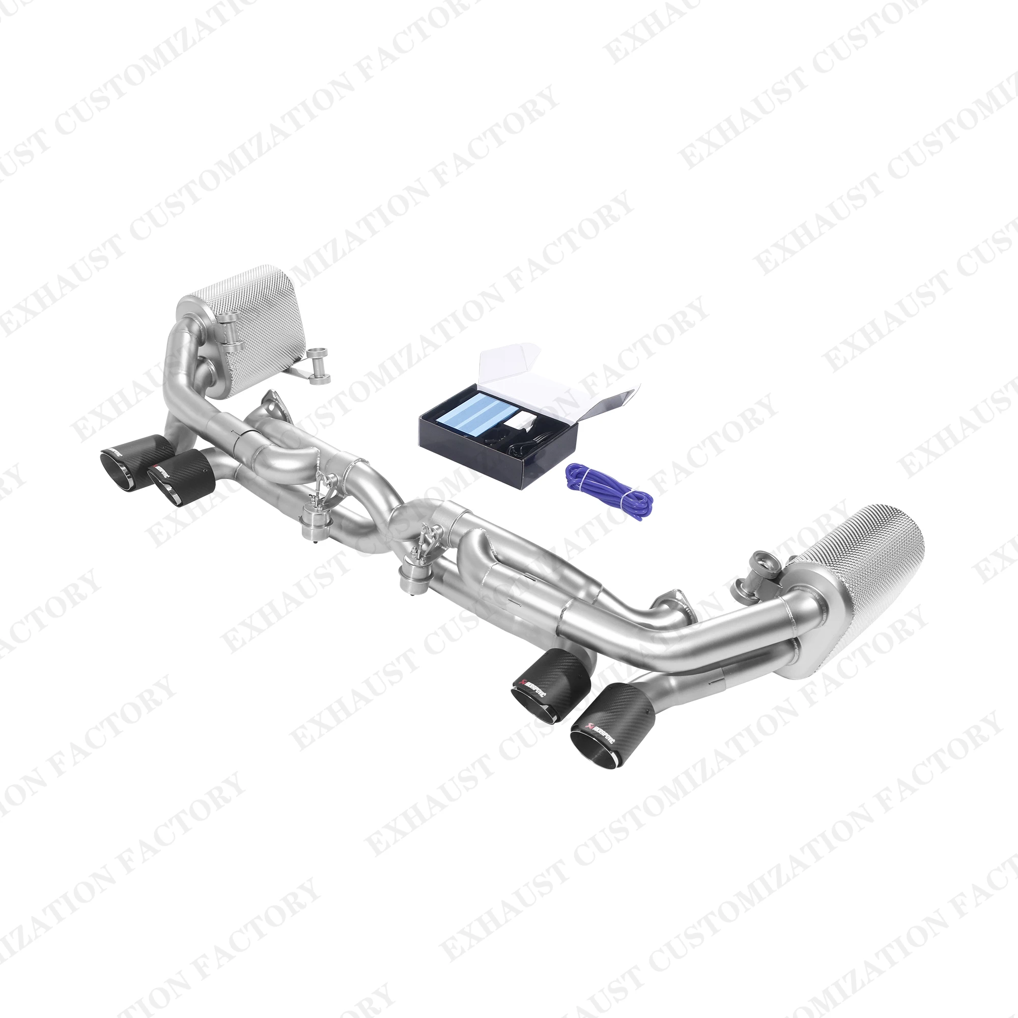 Performance Exhaust System for Porsche 911 977.2 3.6L 3.8L Muffler Vacuum Electric Valve Remote Control Customizable Heat Shield