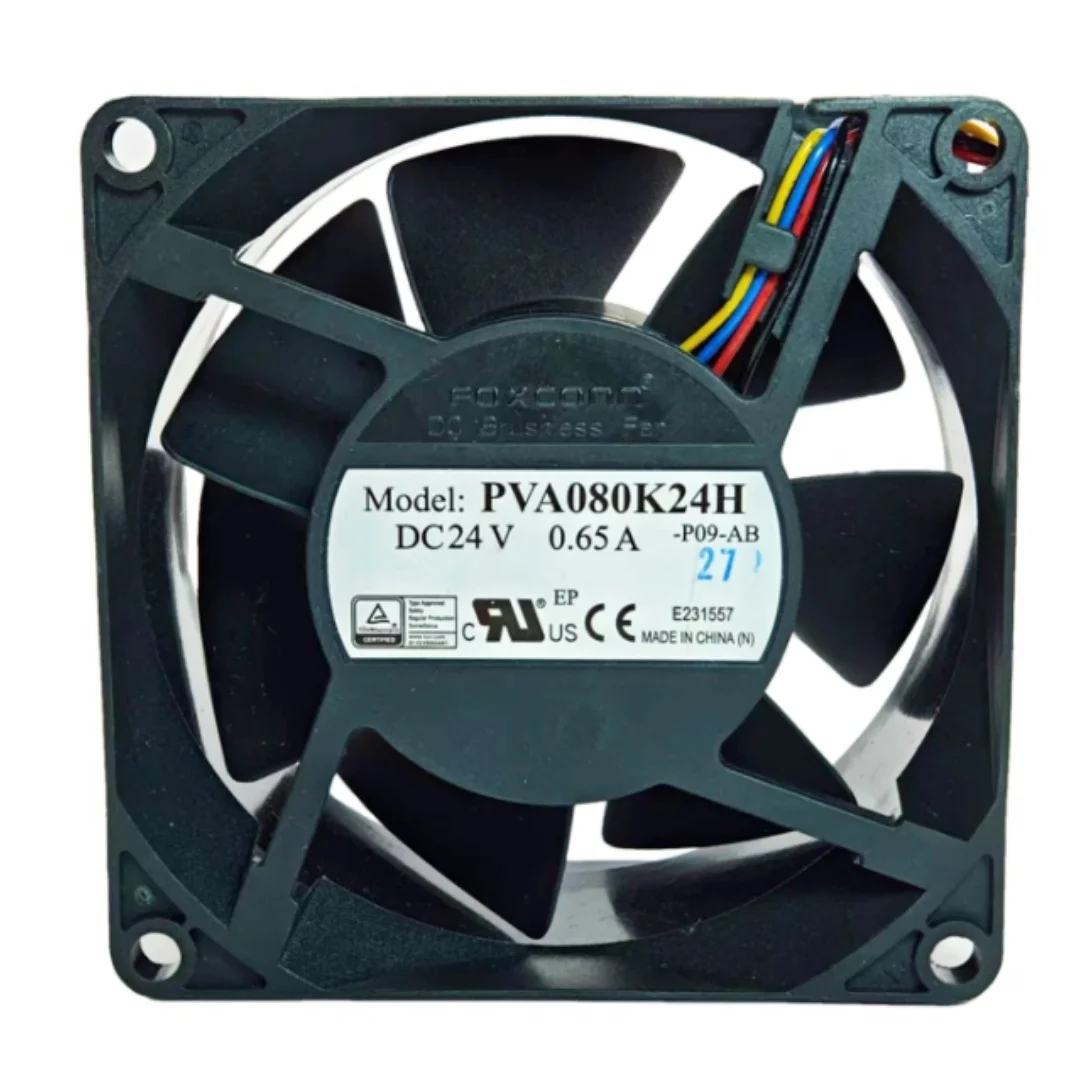 

FOXCONN PVA080K24H DC 24 В 0,65 А 80x80x38 мм 4-проводной охлаждающий вентилятор для сервера