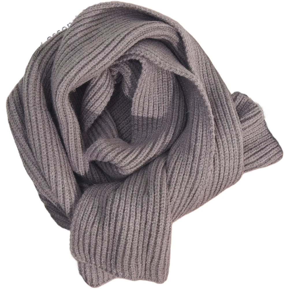 Neutral Knit Scarf Designed for Year Round Cold Conditions Using Blended Synthetic Fibers for Balanced Insulation