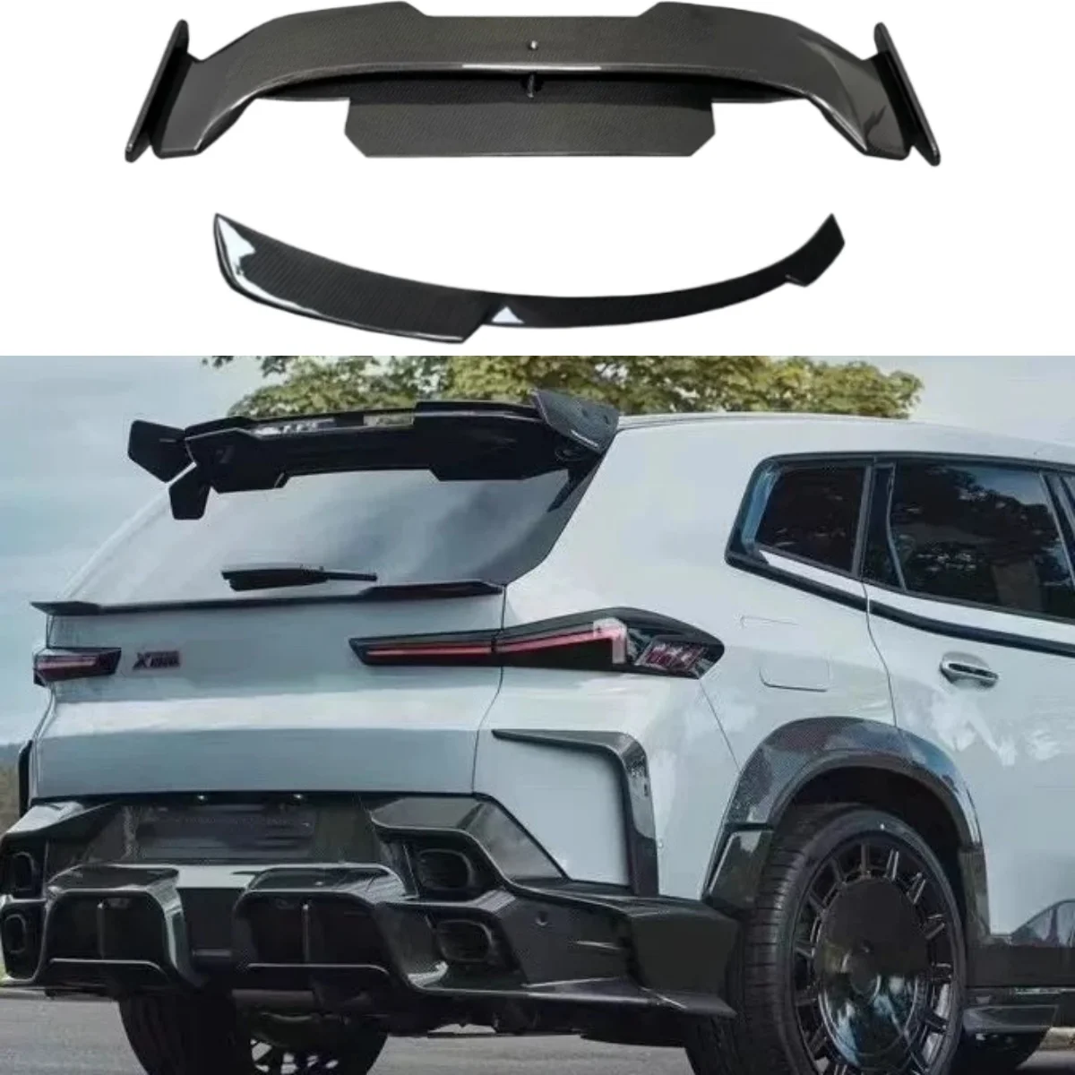 For 2023-2025 BMW XM Rear Trunk Lid Spoiler Carbon Fiber Automobile Exterior Sport Tail Wing Material Accessories Parts Body Kit