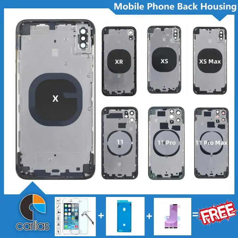 1 Piece,Battery Door Back Rear Cover, Middle Chassis Frame Housing Case for Mobile Phone X, XR, XS, 11 Pro Max