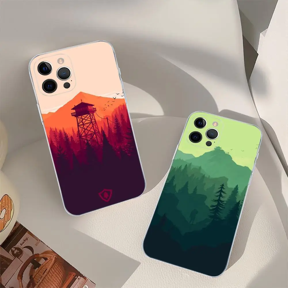 Чехол Firewatch Forest для телефона iPhone 15 14 13 12 Mini 11 Pro XS Max X XR SE 6 7 8 Plus, мягкий силиконовый чехол