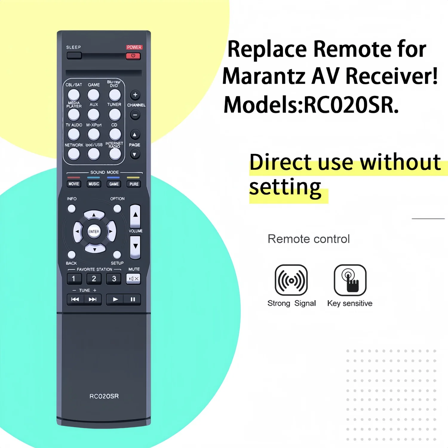 Nuevo control remoto RC020SR para receptor AV Marantz NR-1403 NR1403 NR1502 NR-1504 NR1504 NR1505