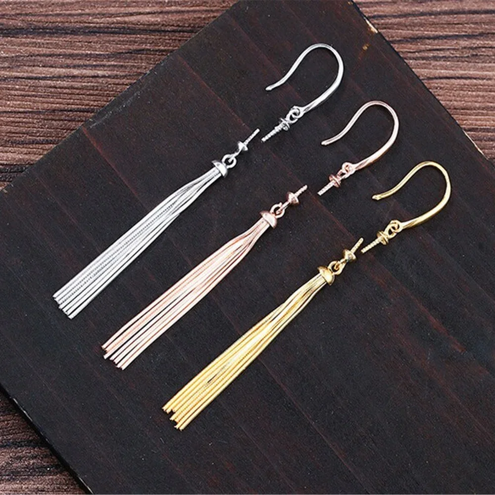 

Sterling Silver Earring Base for 8-12mm Round Beads Gold Plated 925 Silver Tassel Earring Components