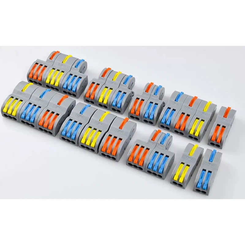 

Press type quick connect terminal one in multiple out plug-in wire connector lighting power splitter Household Wire combiner
