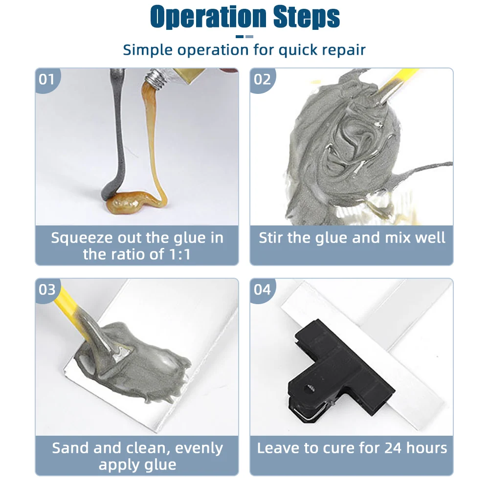 لحام التماس معدن إصلاح وكيل قوي صب Ab الغراء البثق المعادن إصلاح لاصق الصناعية عالية القوة الترابط تسرب