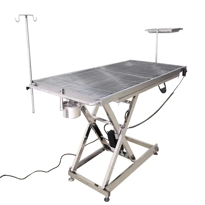 

Veterinary Equipment Animal Operating Table Stainless Steel Electric Flat Lifting Pet Treatment Table