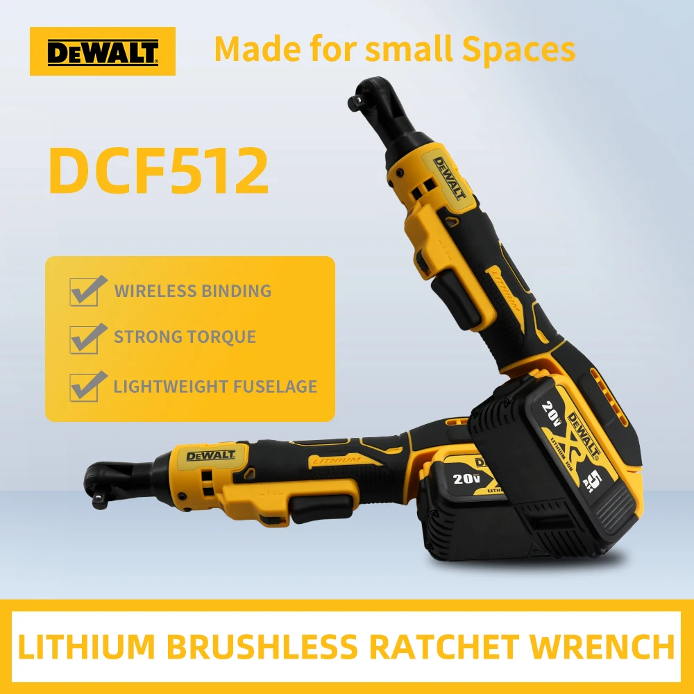 Портативный Ручной беспроводной гаечный ключ DEWALT 20 в, 1/2 дюйма, 3/8 дюйма, электрический ключ для батареи 20 в