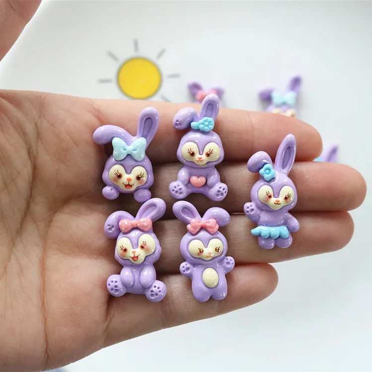 5pcs StellaLou series cute cartoon resin flatback cabochons diy crafts materials jewelry making charms