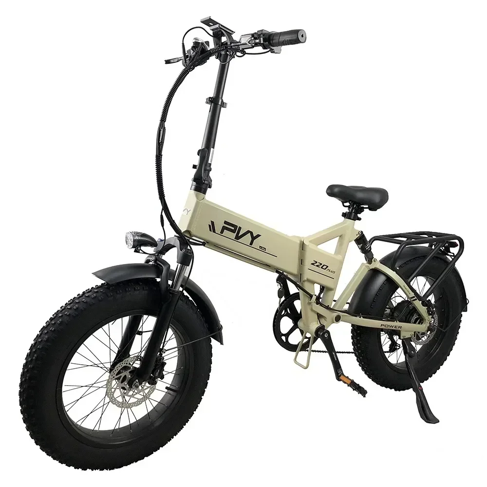 PVY Z20 Plus 1000W Motor Folding Electric Bike 20*4 Inch Fat Tire Ebike 50km/h Speed 48V 14.5Ah Battery 50-80km Range 150kg Load