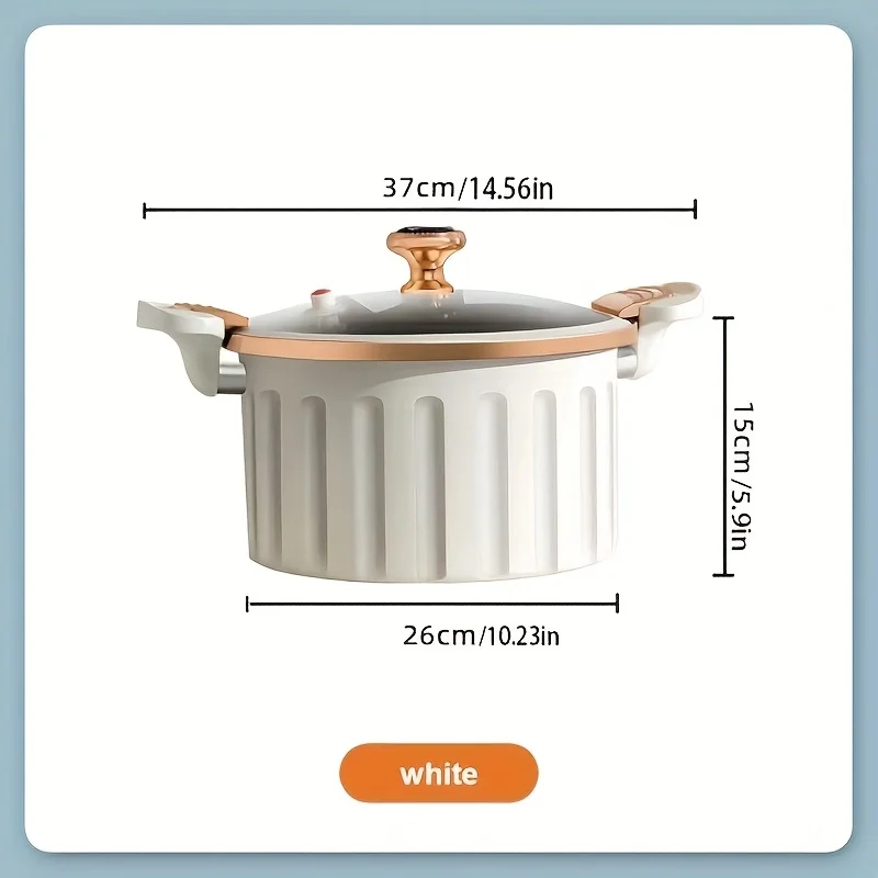 Vacuum Micro Pressure Pot Large Capacity Soup Pot Cooking Pot With Lid Home Induction Cooker Gas Stove Universal