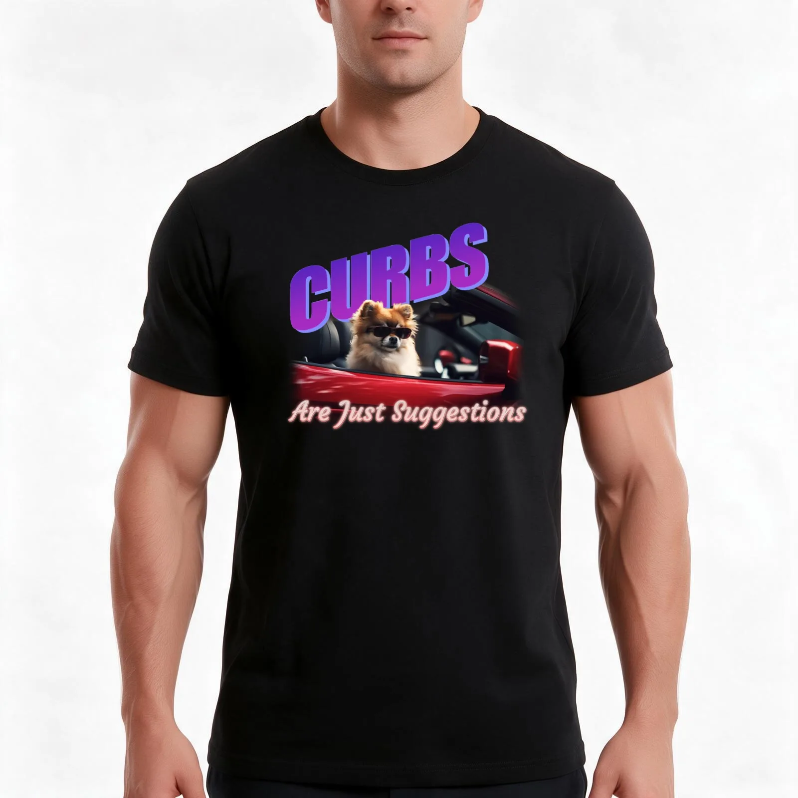 Curbs Are Just Suggestions Meme T-Shirt Summer Casual Cotton Tee Oversized Streetwear Tops Vintage Graphic Print 100% Cotton