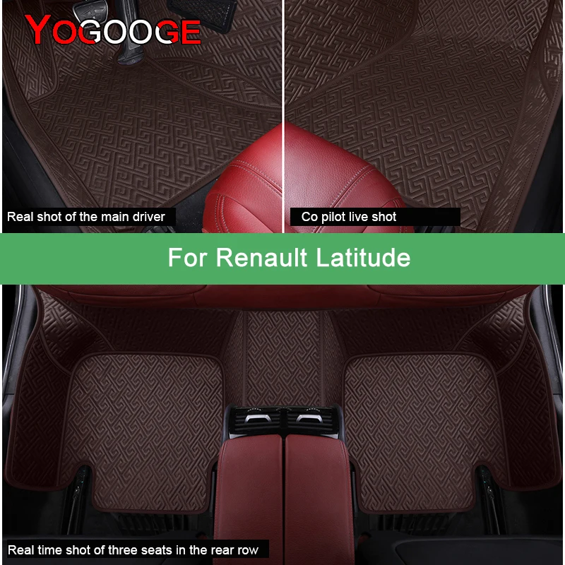 YOGOOGE Car Floor Mats For Renault Latitude Luxury Auto Accessories Foot Carpet