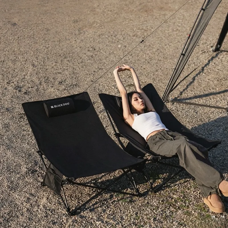 Outdoor Folding Recliner Fishing Chair With Cotton Pillow Nap Chair Home Leisure Lazy Chair Portable Storage Camping