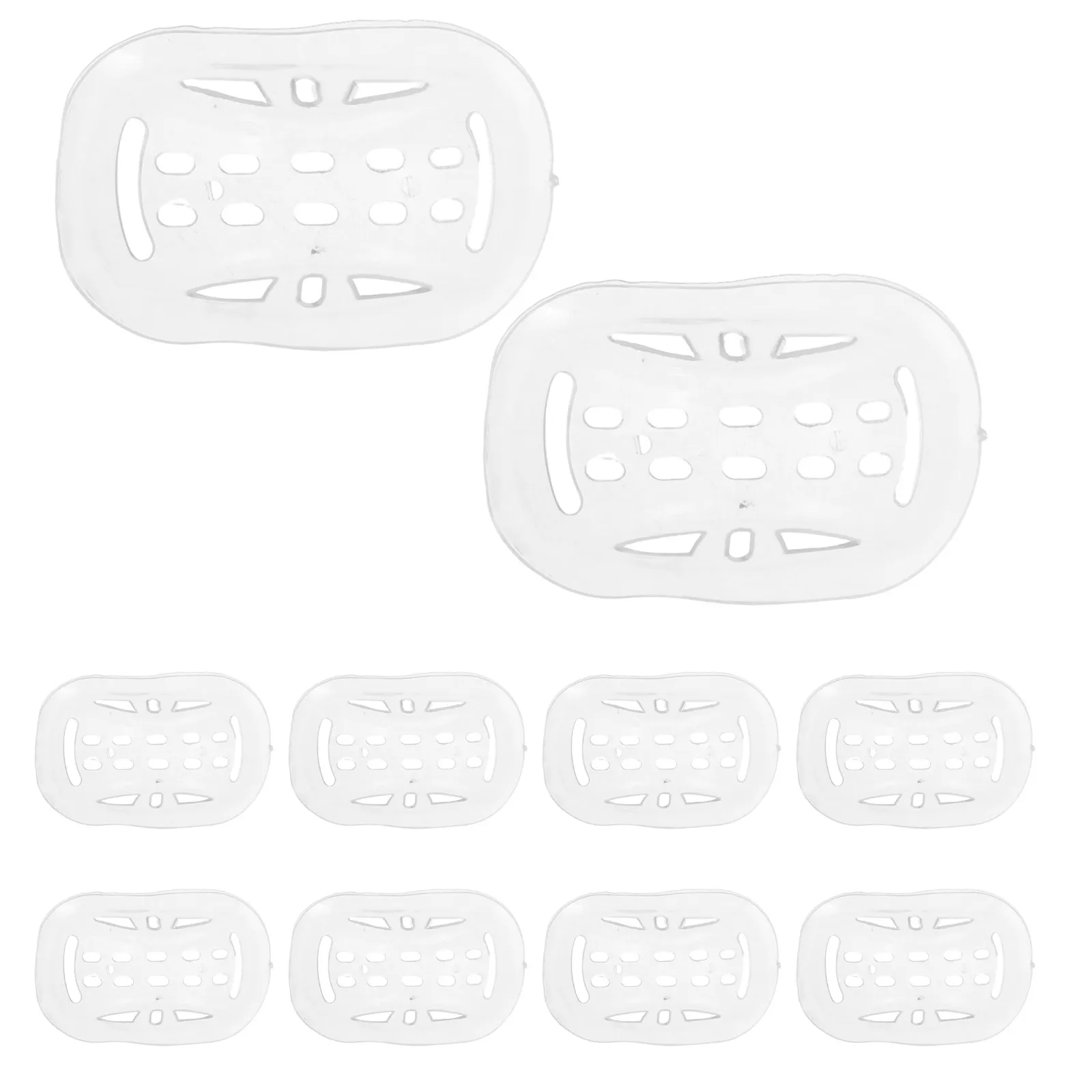 

50 шт. Прозрачные универсальные накладки на подбородок для мотоциклов и велосипедов, съемные, эргономичные, для защиты лица и поддержки челюсти, для шлемов