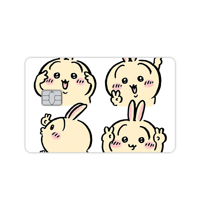 อะนิเมะ Usagi บัตรเครดิตเดบิต DIY สติกเกอร์ Kawaii Star เลเซอร์ DIY กันน้ําขนาดเล็กไม่มีชิปป้องกันฟิล์มสติกเกอร์ของเล่น