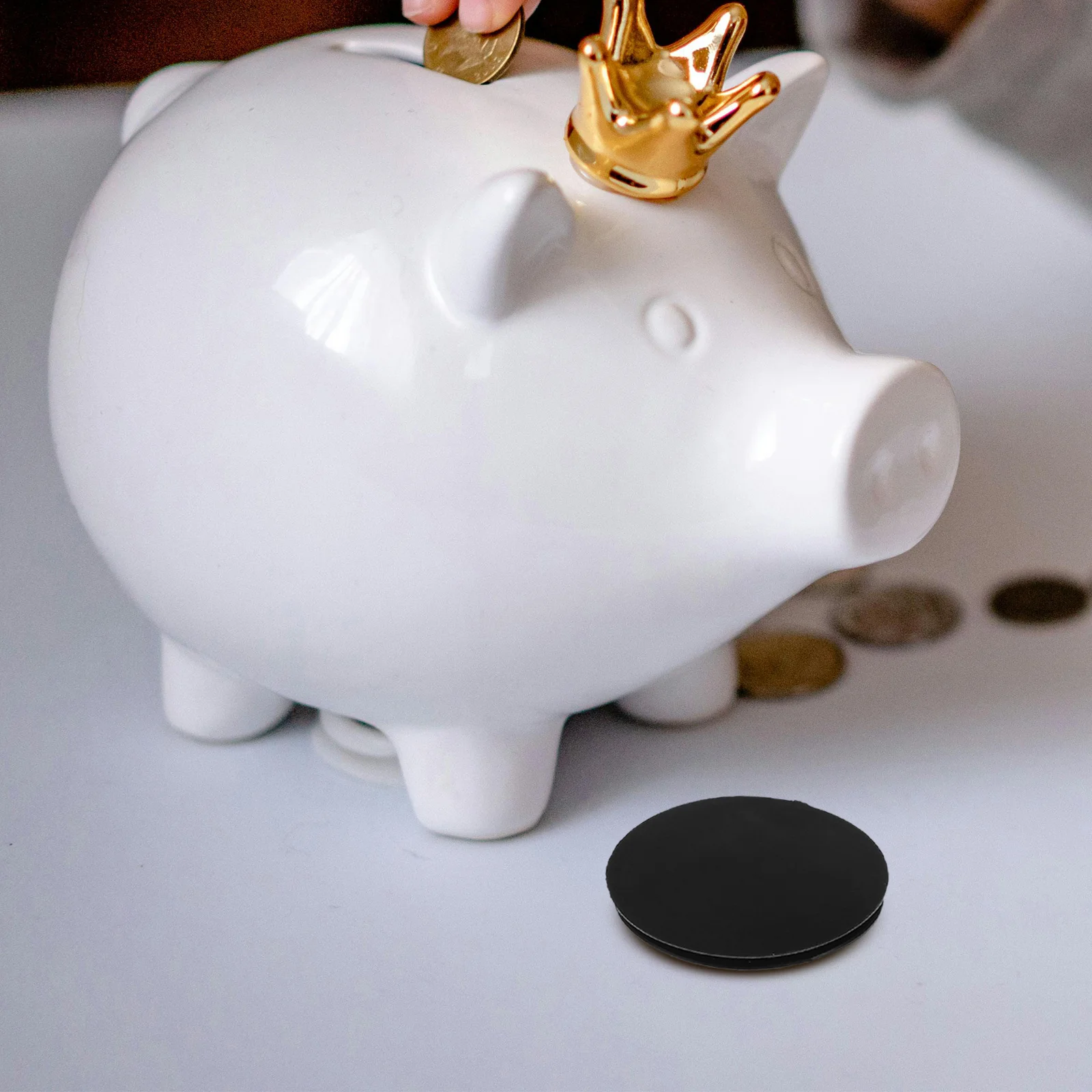 

8Pcs Rubber Round Stopper Bottom Cover Piggy Bank Plug Easy Access Seal Coin Storage Accessories Piggy Bank Plugs