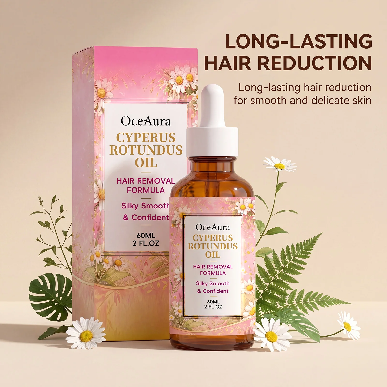 1/2/3PCS Cyperus Rotundus Hair Removal Oil Slow Hair Growth Post Depilation Care Moisturizing Silky Smooth Skin Gentle Body Oil