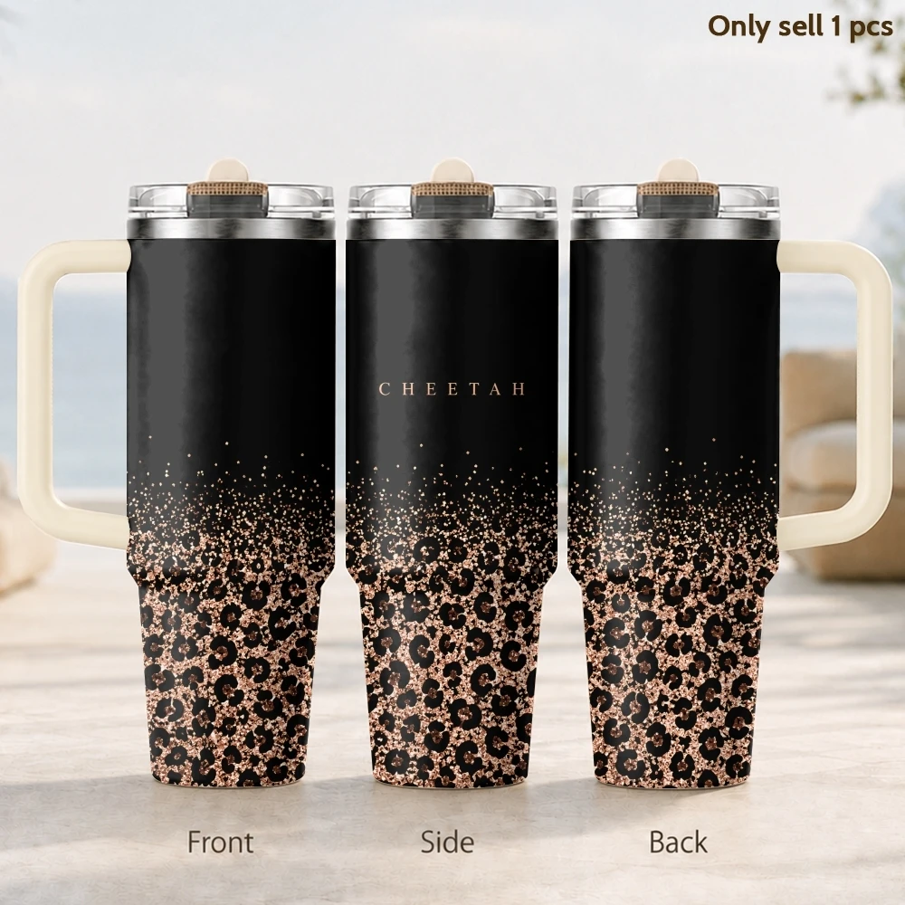 Fashion Leopard Cheetah Zebra Tiger Vacuum Flasks 40oz Thermal Tumbler Stainless Steel Insulated Water Portable Mug Cup