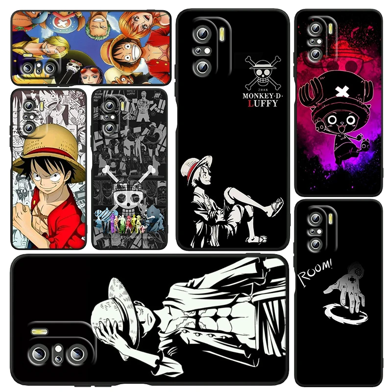 

Anime Japanese One Piece For Xiaomi Redmi 9A 9C 9AT 10C 9 9T 10 12C 8 12 K60 A1 A2 K50 K40 5G Soft Cover Black Phone Case