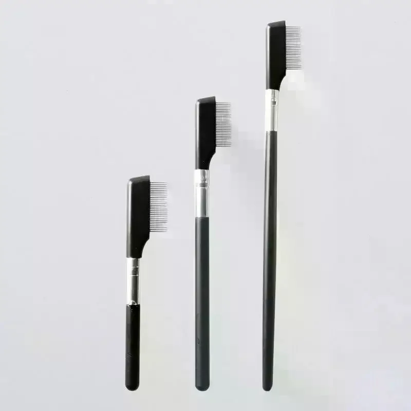 1Pcs Eyelash Brush Groom Separate Black Makeup Tool Comb Metal Separator Beauty Salon Travel Kit Women
