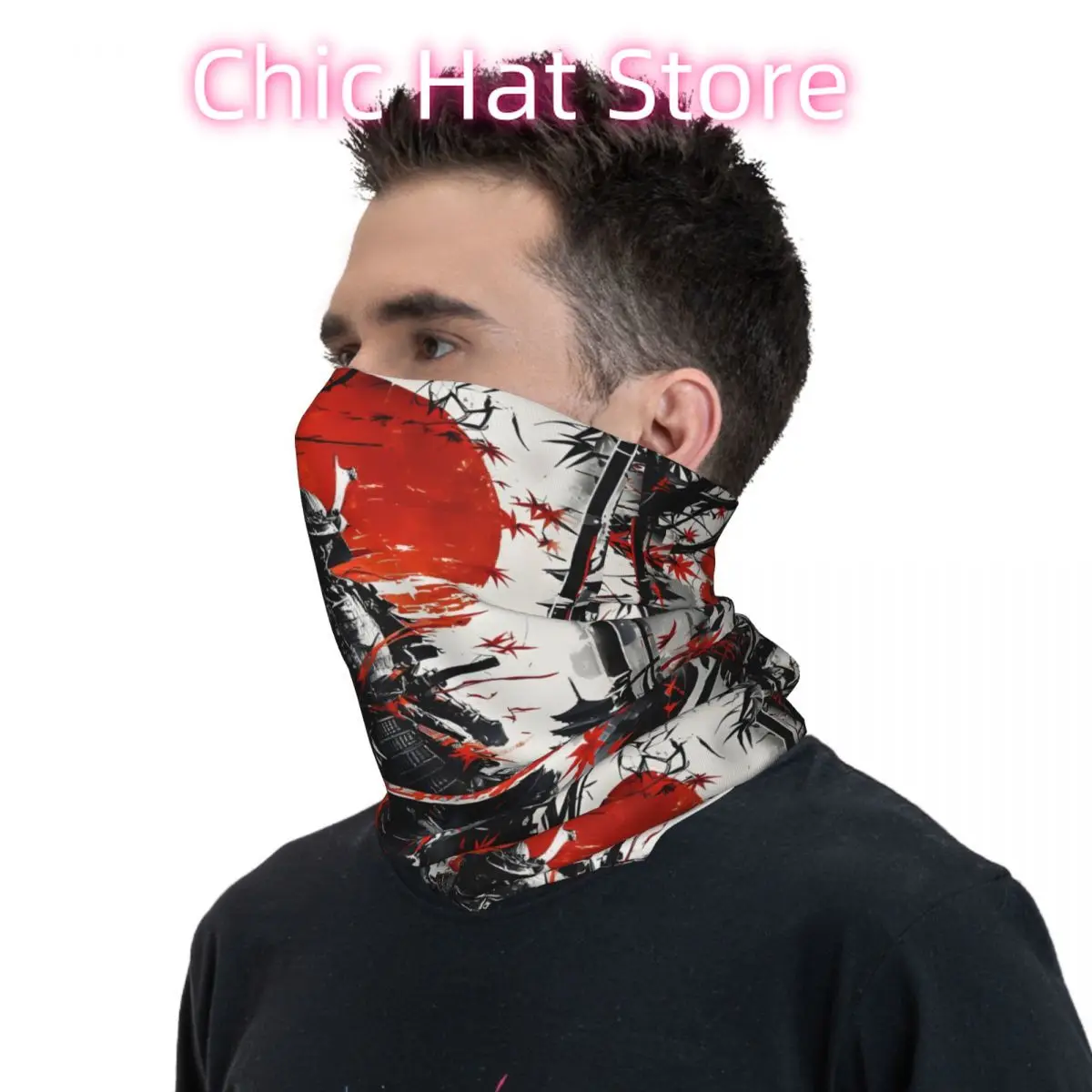 일본 사무라이 반다나 넥 커버 랩 스카프 발라클라바 사이클링 유니섹스 성인용 통기성