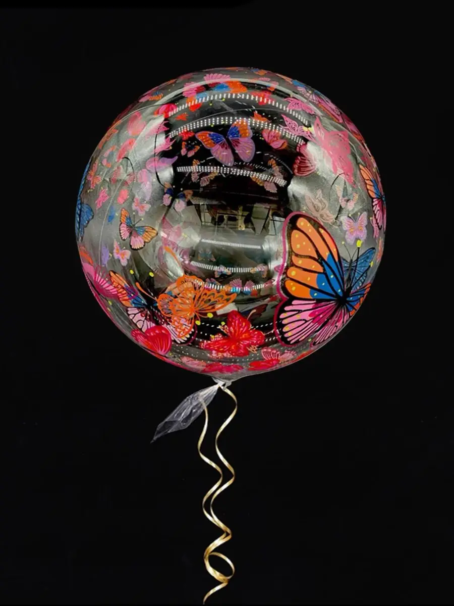 2/5/10/15 Popo-Ballons mit Schmetterlingsdruck, zur Dekoration von Geburtstagen, Hochzeiten, Jubiläen, Festen und Feiern – Detail 5