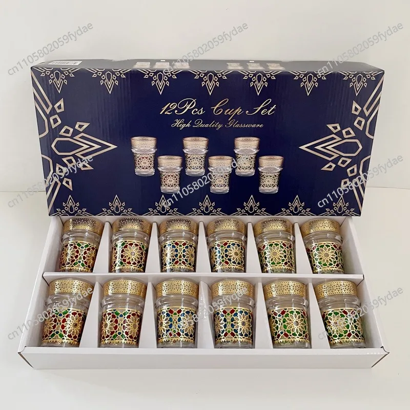 Spot 12-piece set of glass restaurant tea cup features
