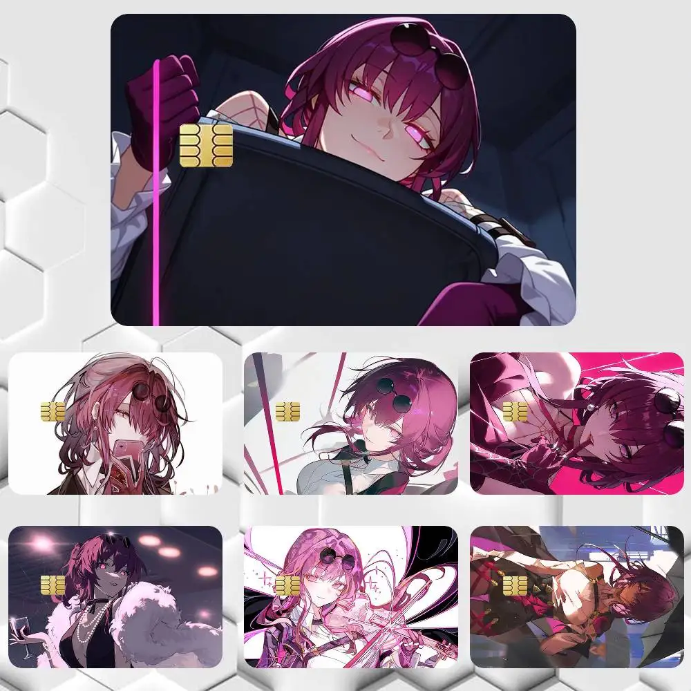 Kafka Trailer Honkai Star Rail  Sticker Film Tape Skin for Credit Card Debit Card Waterproof Stickers Cartoon